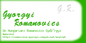 gyorgyi romanovics business card